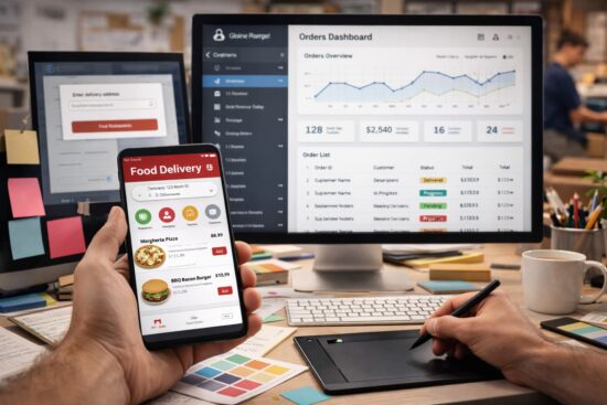 توسعه اپلیکیشن سفارش آنلاین با پنل مدیریت